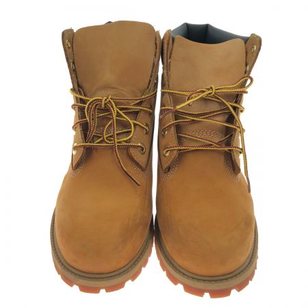  Timberland ティンバーランド JUNIOR 6INCH PREMIUM WATERPROOF BOOT レディース ブーツ 24cm 012909 ベージュ