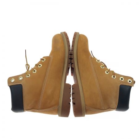  Timberland ティンバーランド JUNIOR 6INCH PREMIUM WATERPROOF BOOT レディース ブーツ 24cm 012909 ベージュ