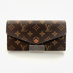 〇〇 LOUIS VUITTON ルイヴィトン モノグラム ポルトフォイユ サラ 二つ折り長財布 M62235 ブラウン x ピンク Bランク
