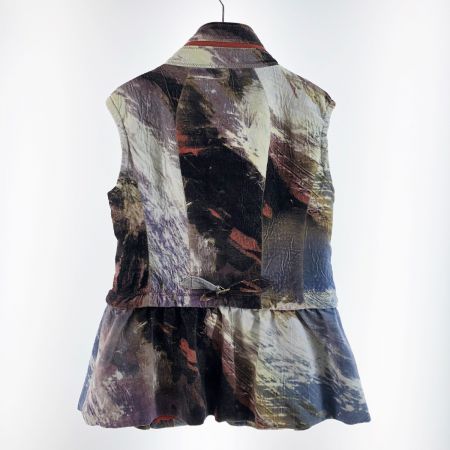  ITALIYA イタリヤ レディース ジップアップベスト サイズ11 マーブル色
