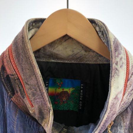  ITALIYA イタリヤ レディース ジップアップベスト サイズ11 マーブル色