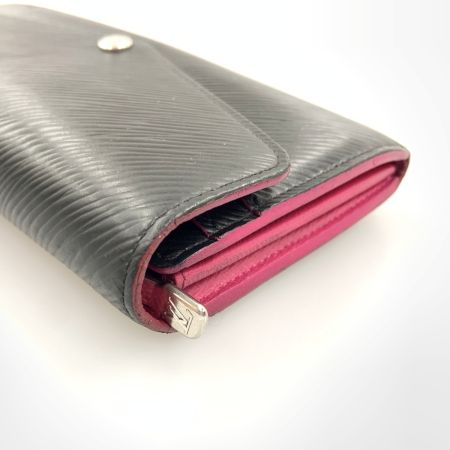  LOUIS VUITTON ルイヴィトン エピ ポルトフォイユ サラ 二つ折り長財布 M64322 ブラック x ピンク