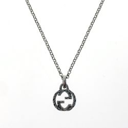 〇〇 GUCCI グッチ インターロッキングG ペンダント Ag925 ネックレス  455535 J8400 0811 シルバー Bランク
