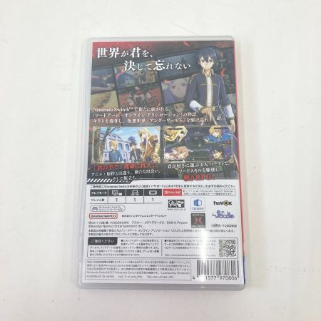  Nintendo ニンテンドウ ソードアート・オンライン Alicization Lycoris Switch ゲームソフト
