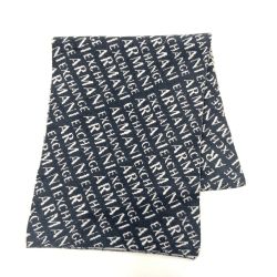 〇〇 ARMANI EXCHANGE  アルマーニ エクスチェンジ  マフラー ネイビー Bランク