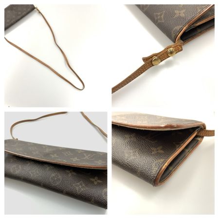  LOUIS VUITTON ルイヴィトン モノグラム ポシェット ツインGM ショルダーバッグ M51852 ブラウン