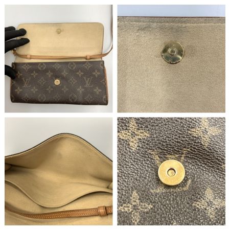  LOUIS VUITTON ルイヴィトン モノグラム ポシェット ツインGM ショルダーバッグ M51852 ブラウン