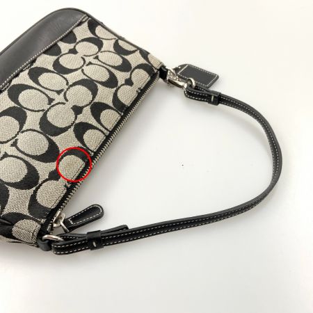  COACH コーチ シグネチャー ハンドバッグ 6094 ブラック x グレー