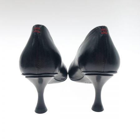  HALMANERA 靴 パンプス サイズ36 ブラック Vカットポインテッドピンヒールパンプス