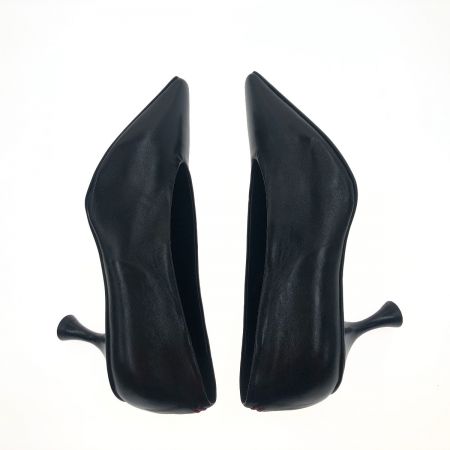  HALMANERA 靴 パンプス サイズ36 ブラック Vカットポインテッドピンヒールパンプス