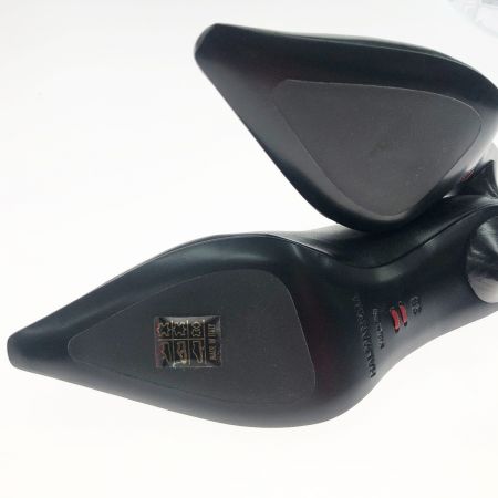  HALMANERA 靴 パンプス サイズ36 ブラック Vカットポインテッドピンヒールパンプス