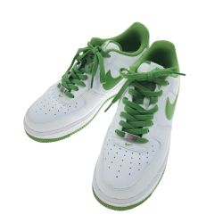 〇〇 NIKE ナイキ スニーカー エアフォース1'07 28.5cm DH7561-105 ホワイト×黄緑 Bランク