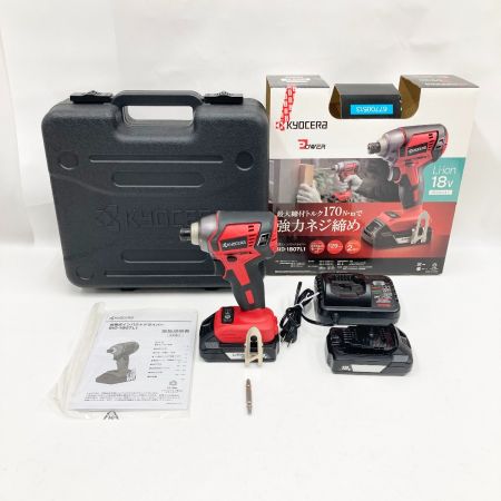  KYOCERA キョウセラ 充電式 インパクトドライバー 家庭向け商品 BID-1807L1 レッド 現状渡し