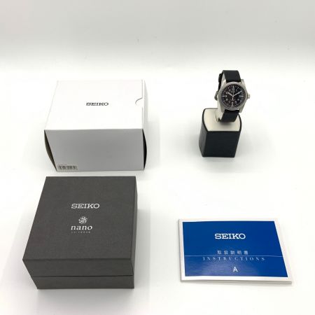  SEIKO セイコー セレクション SUSデザイン復刻モデル クォーツ 腕時計 7N01-0KL0 ブラック