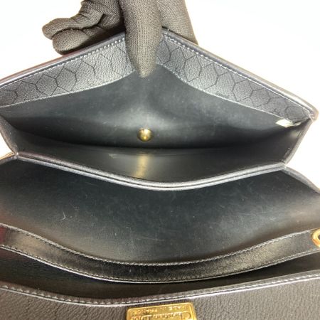  Christian Dior クリスチャンディオール クリスチャンディオール ハニカム柄 チェーン ショルダーバッグ  ブラック