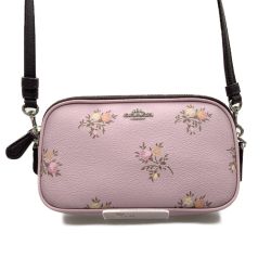 〇〇 COACH コーチ 花柄 ショルダーバッグ 花柄ｼｮﾙﾀﾞｰ ピンク Aランク