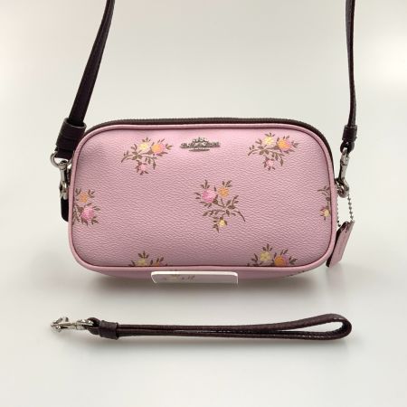  COACH コーチ 花柄 ショルダーバッグ 花柄ｼｮﾙﾀﾞｰ ピンク