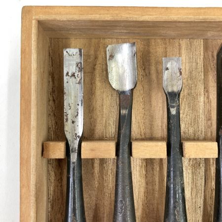   金剛丸 鑿 ５本組 ノミ 木箱入 現状渡し