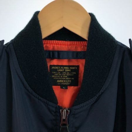  AVIREX アビレックス メンズ フライトジャケット TYPE L-2A サイズL 6152131 ネイビー