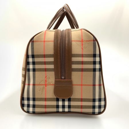  Burberrys バーバリーズ ノバチャック シャドーホース ボストンバッグ ベージュ x ブラウン