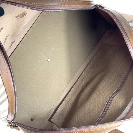  Burberrys バーバリーズ ノバチャック シャドーホース ボストンバッグ ベージュ x ブラウン