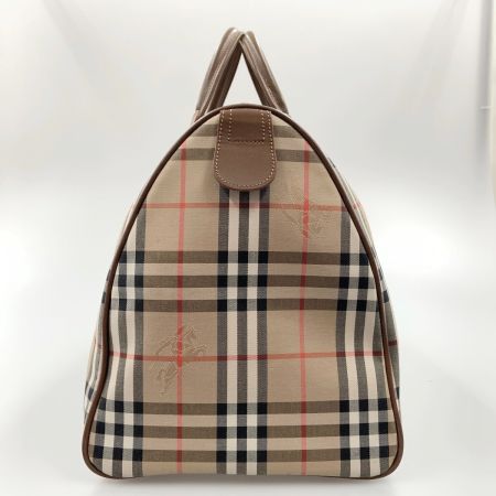  Burberrys バーバリーズ ノバチェック シャドーホース ボストンバッグ ベージュ x ブラウン