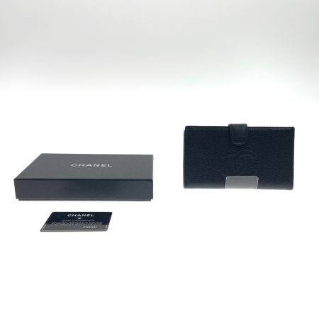  CHANEL シャネル キャビアスキン ココマーク 長財布 A13498 ブラック