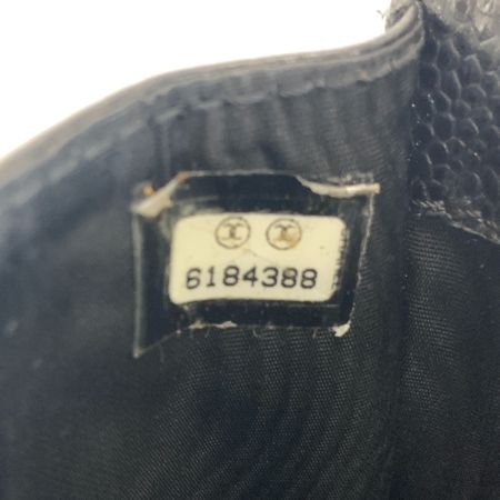  CHANEL シャネル キャビアスキン ココマーク  シガレットケース A135511 ブラック