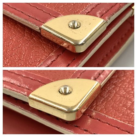  LOUIS VUITTON ルイヴィトン スハリ ポルトトレゾール インターナショナル ジェラニウム 三つ折り 長財布 M91881 レッド