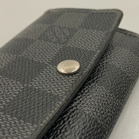  LOUIS VUITTON ルイヴィトン ダミエ グラフィット ミュルティクレ 6 6連キーケース N62662 ブラック