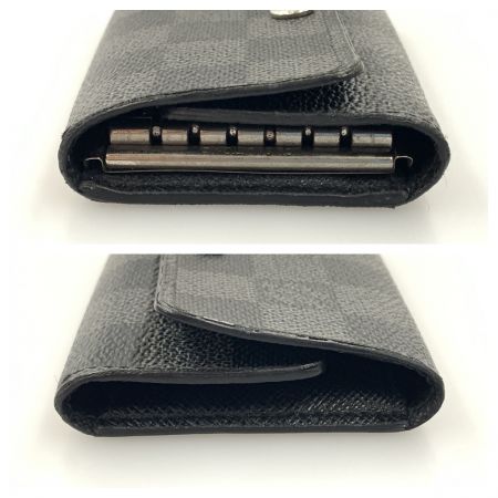  LOUIS VUITTON ルイヴィトン ダミエ グラフィット ミュルティクレ 6 6連キーケース N62662 ブラック