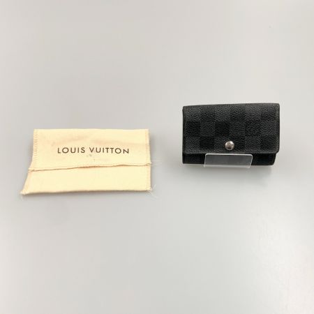 LOUIS VUITTON ルイヴィトン ダミエ グラフィット ミュルティクレ 6 6連キーケース N62662 ブラック