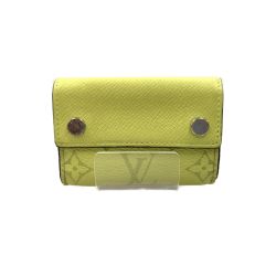 〇〇 LOUIS VUITTON ルイヴィトン タイガ ラマ ディスカバリー コンパクトウォレット 三つ折り短財布 M6762 イエロー Bランク