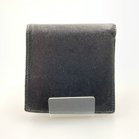  Cartier カルティエ サントス ドゥ ロゴプレート 二つ折り財布 ブラック