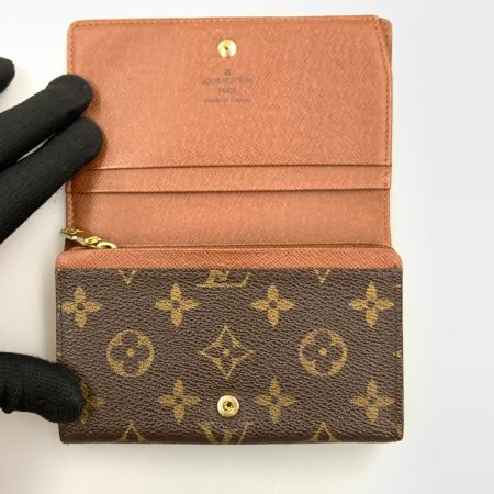  LOUIS VUITTON ルイヴィトン モノグラム ポルト モネ ビエ トレゾール 二つ折り財布 M61730 ブラウン