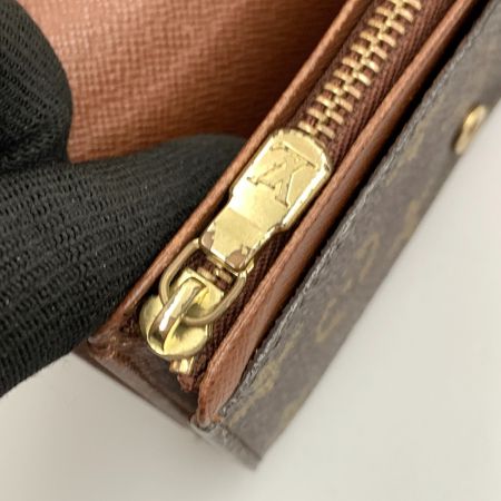  LOUIS VUITTON ルイヴィトン モノグラム ポルト モネ ビエ トレゾール 二つ折り財布 M61730 ブラウン