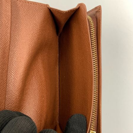  LOUIS VUITTON ルイヴィトン モノグラム ポルト モネ ビエ トレゾール 二つ折り財布 M61730 ブラウン