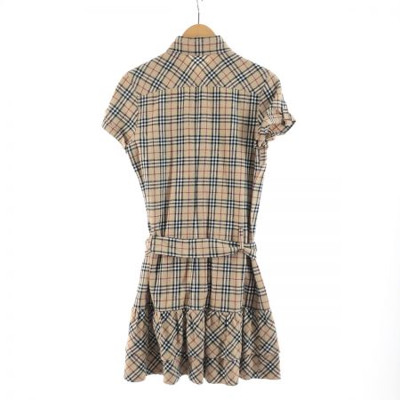  BURBERRY LONDON バーバリーロンドン レディース ワンピース サイズ38 ベージュ チェック リボンつき