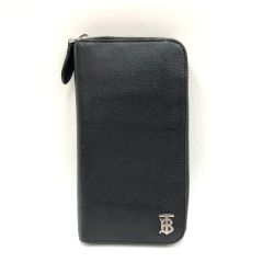 〇〇 BURBERRY バーバリー メンズ ラウンドファスナー長財布 8062696 ブラック Bランク
