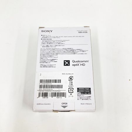  SONY ソニー WALKMAN ウォークマン ポータブルオーディオプレーヤー 32GB NW-A106 2019年モデル