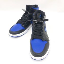 〇〇 NIKE ナイキ AIR JORDAN 1 MID スニーカー 26.5cm 554724-068 ブルー×ブラック Bランク