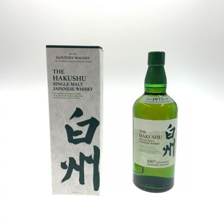 【北海道内限定発送】 HAKUSHU 白州/サントリー 白州蒸留所 100周年記念ボトル 700ml 国産ウイスキー グリーン 未開栓