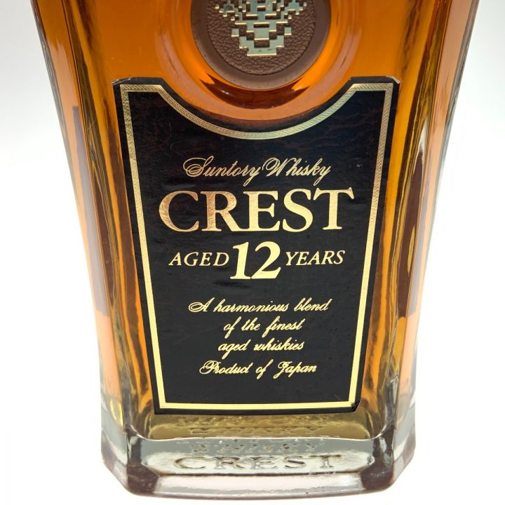 北海道内限定発送】 CREST サントリークレスト 12年 700ml 43％ ウィスキー 未開栓｜中古｜なんでもリサイクルビッグバン