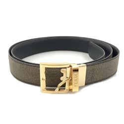 〇〇 FENDI フェンディ ゴールド金具 ベルト  カーキ Bランク