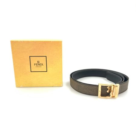  FENDI フェンディ ゴールド金具 ベルト  カーキ