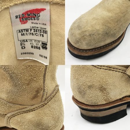  RED WING レッドウィング エンジニアブーツUSA5 1/2 24cm ASTM F 2413-05 ベージュ