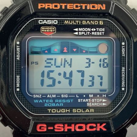  CASIO カシオ GショックG-LIDE ジーライド ソーラー電波クォーツ  GWX-5600 ブラック メタルレザー付き