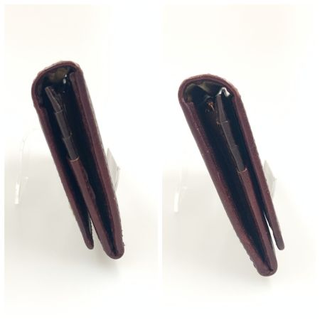  PATRICK COX パトリックコックス 長財布 ワインレッド x ゴールド