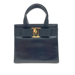 〇〇 Salvatore Ferragamo サルヴァトーレフェラガモ ヴァラリボン 2Wayバッグ ハンドバッグ BA-214178 ブラック Bランク