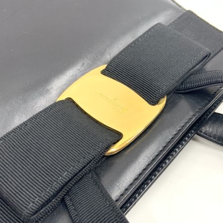  Salvatore Ferragamo サルヴァトーレフェラガモ ヴァラリボン 2Wayバッグ ハンドバッグ BA-214178 ブラック